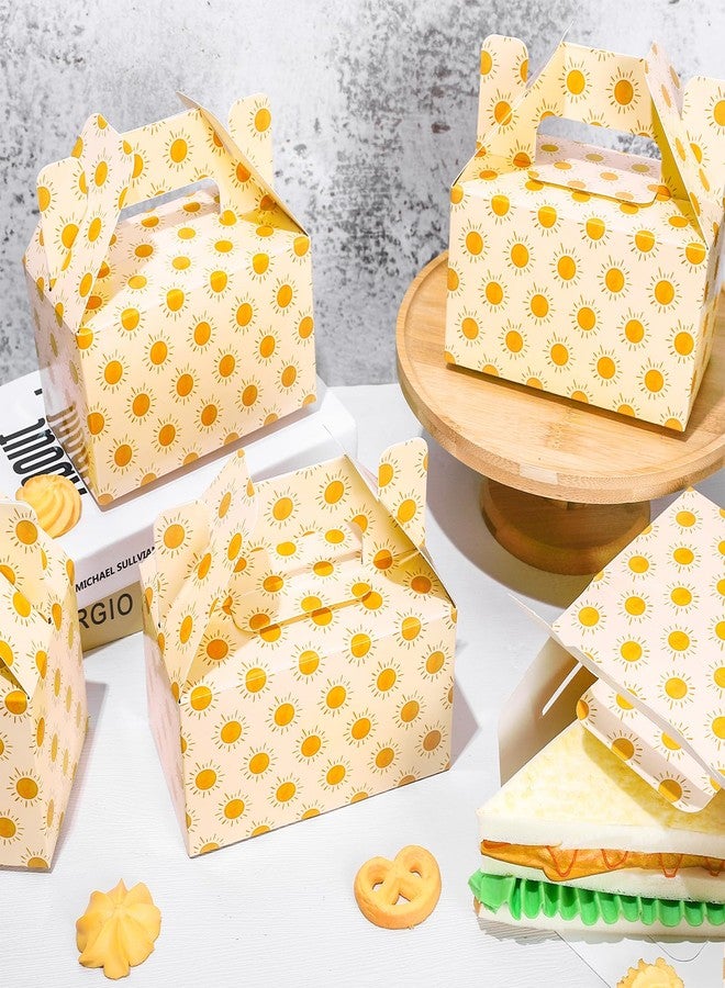 Whaline 24Pcs Boho Sun Party Favor Treat Boxes Watercolor Sun Patterns Candy Cake Gift Boxes with Handles Cute Cardboard Goodie Present Boxes for Baby Shower Birthday Party Supplies Gift Wrap - Image 5